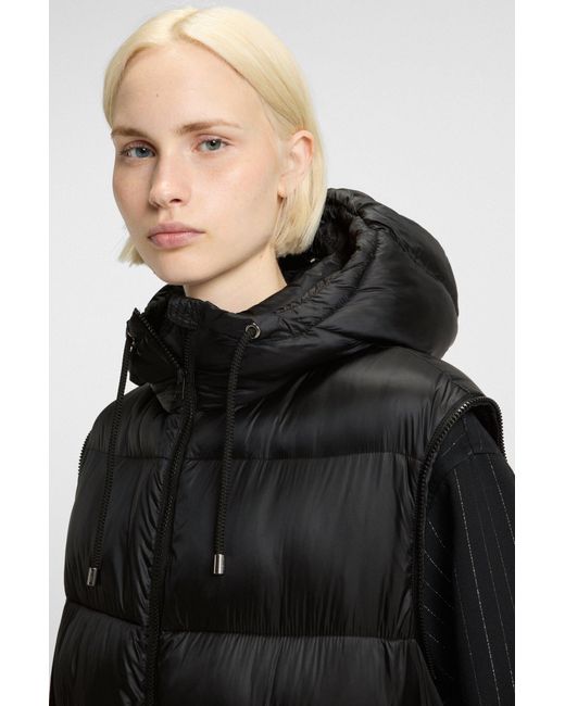 HUGO Waterafstotende Parka Met Afneembare Mouwen En Detail in het Black
