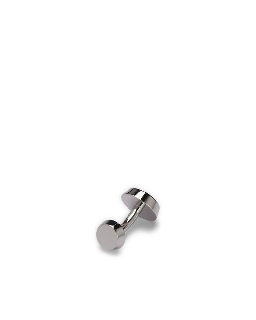 Boss White Round Cufflinks With-Enamel Insert for men
