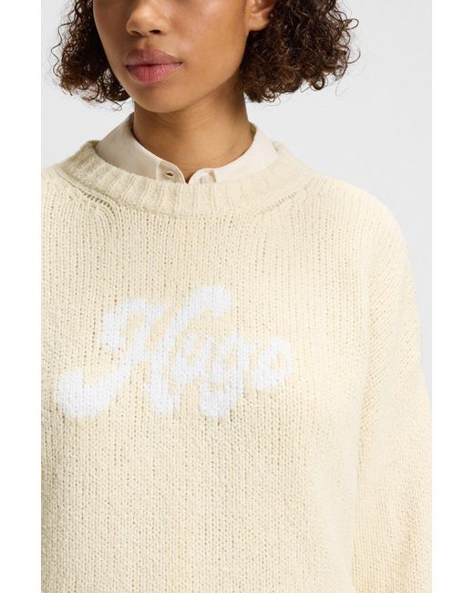 HUGO Natural Strickpullover Sareedi 10271071 01