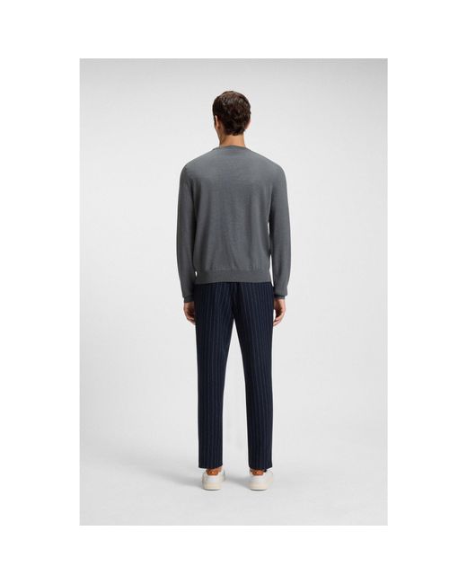 Boss Gray Regular-Fit Sweater for men