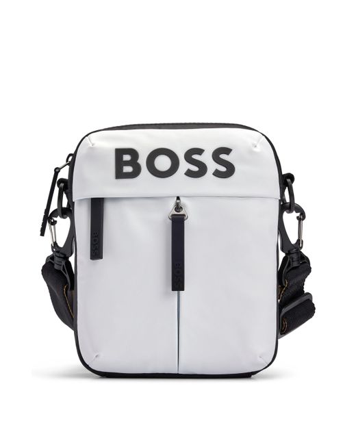 Boss Reporter-Tasche aus Kunstleder mit tonalem Logo in Black für Herren