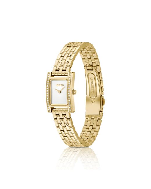 Boss Metallic Lucy Precious Crystal-Studded Watch