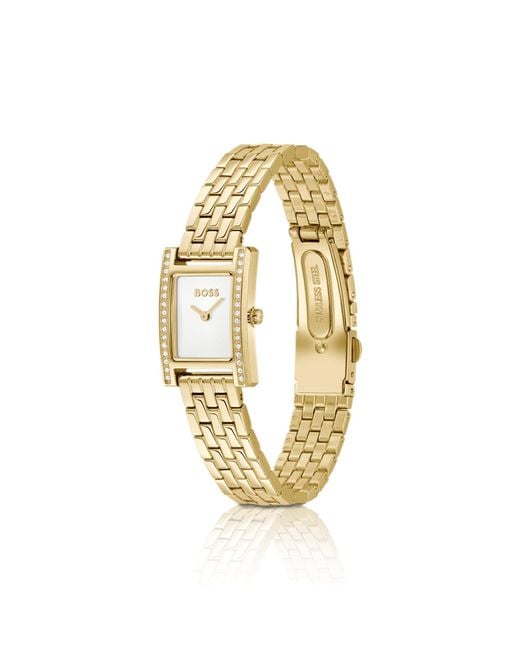 Boss Metallic Lucy Precious Crystal-Embellished-Effect Watch With Dial
