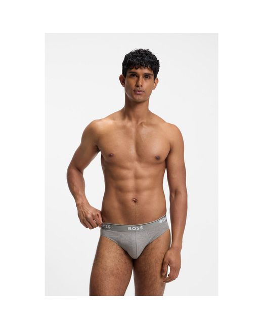 Boss Black Three-Pack Of Logo-Waistband Briefs for men