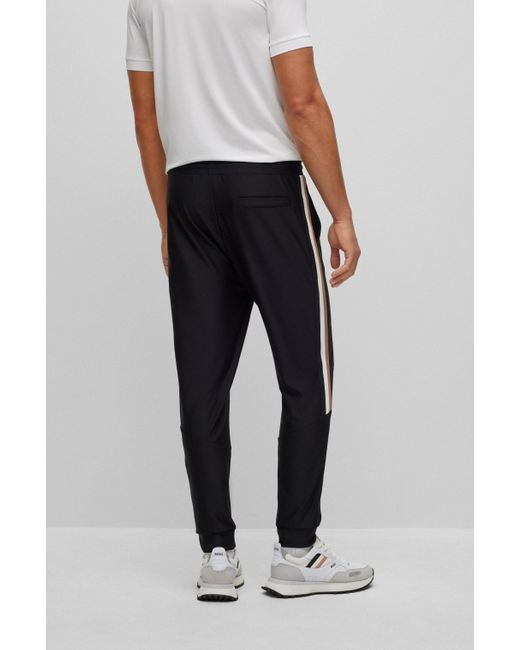 Boss Black X Matteo Berrettini Tracksuit Bottoms With Stripes And Logo for men