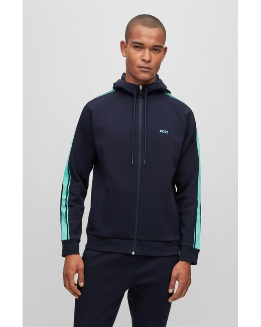 BOSS by Hugo Boss Blue Regular-fit Tracksuit With Logos And Piping for men