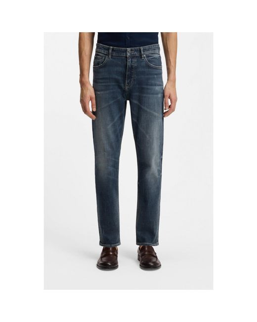 Boss Blue Straight-Fit Jeans for men