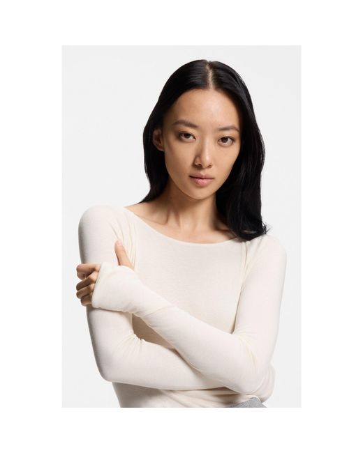 Boss Gray Double-Layered Jersey Top