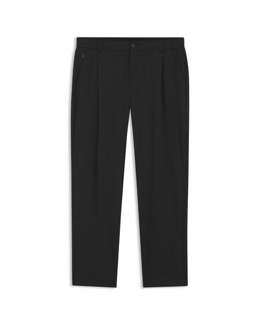 Boss Black Relaxed-Fit Trousers With Front Pleats for men