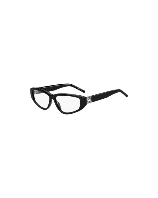 HUGO Black Acetate Optical Frames With 3D Monogram