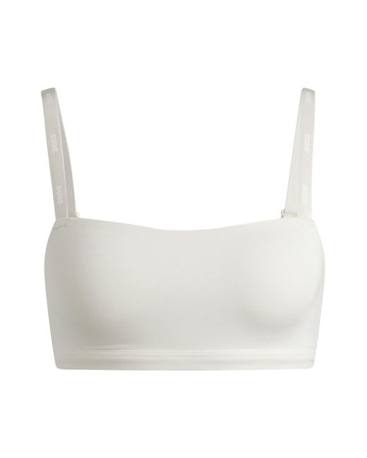 Boss Bralette Van Stretchjersey Met Logobandjes in het White