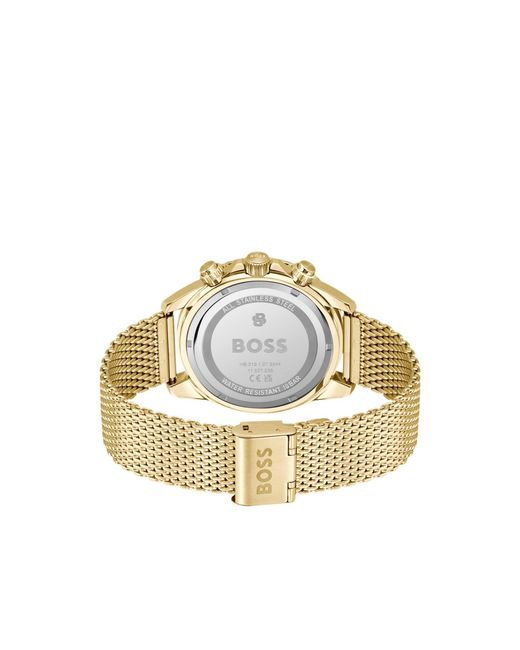 Boss Metallic Sealiner-Tone Chronograph Watch With Dial for men
