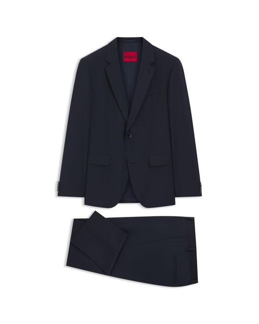 HUGO Blue Two-Piece Slim-Fit Suit for men