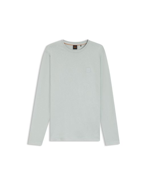 Boss Gray Long-Sleeved T-Shirt for men