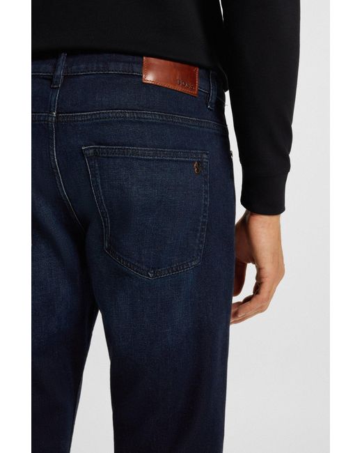Boss Slim-Fit Delaware-Jeans Van Comfortabel Blauw Stretchdenim in het Blue voor heren