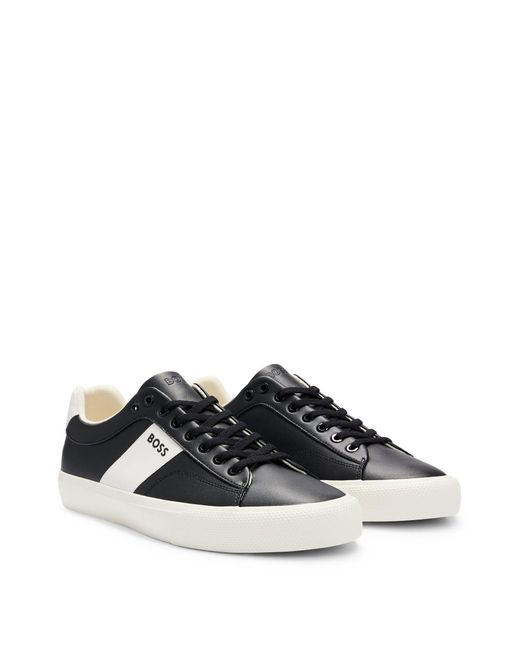 Boss Black Cupsole Trainers With Contrast Band for men