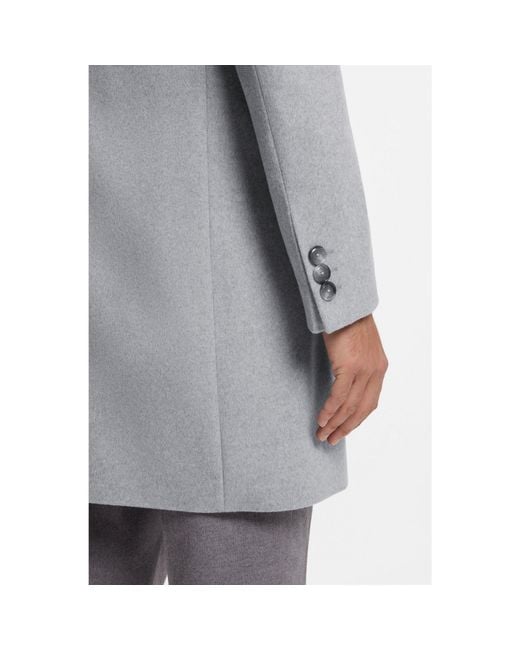 Boss Gray Slim-Fit Formal Coat for men