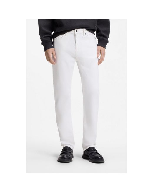 HUGO White Slim-Fit Jeans for men