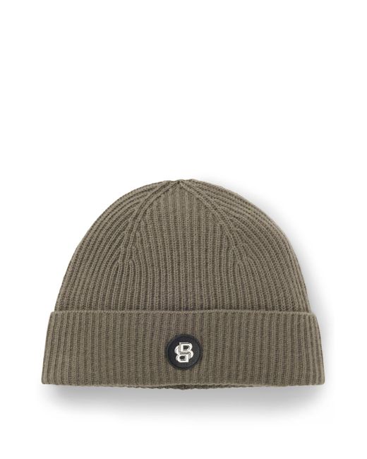 Boss Mütze Aus Woll-Mix Mit Kaschmir Und Double-B-Monogramm in Brown für Herren