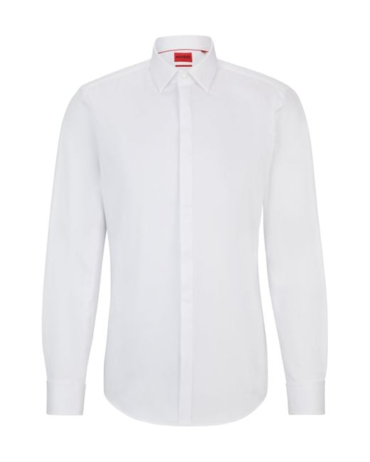 HUGO Business Hemd KENNEW Slim Fit in White für Herren