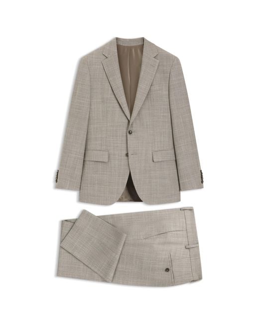 Boss White Two-Piece Slim-Fit Suit for men