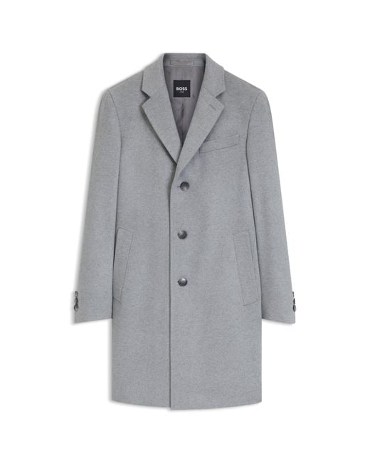 Boss Gray Slim-Fit Formal Coat for men