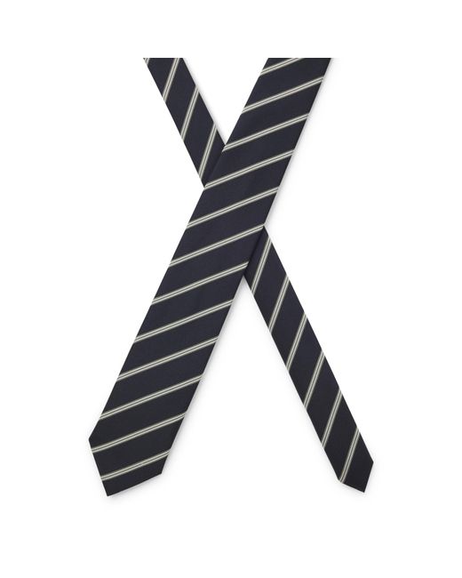 Boss Black Silk-Blend Tie With Diagonal Stripe for men