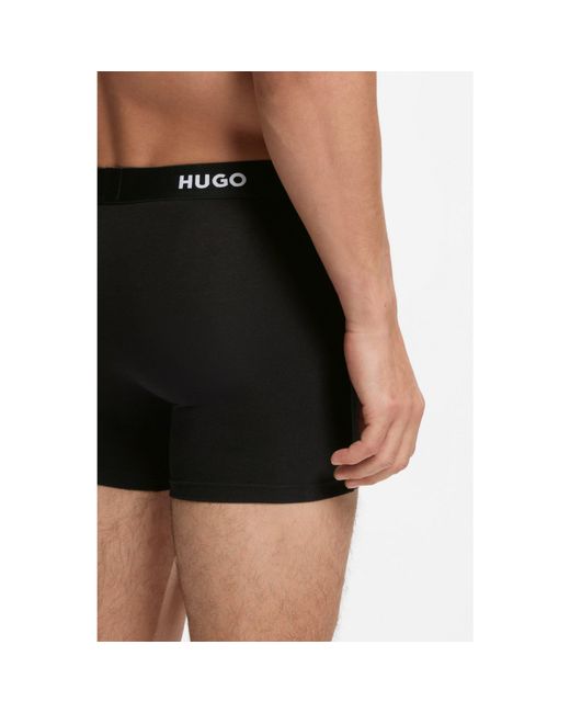 HUGO Black Three-Pack Of Boxer Briefs for men