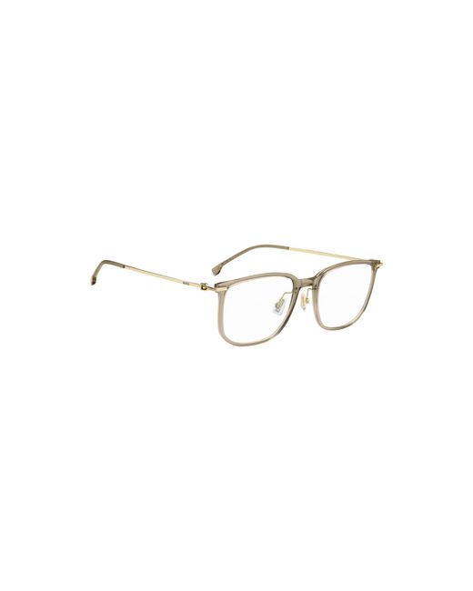 Boss Metallic Acetate Optical Frames With-Tone Temples for men