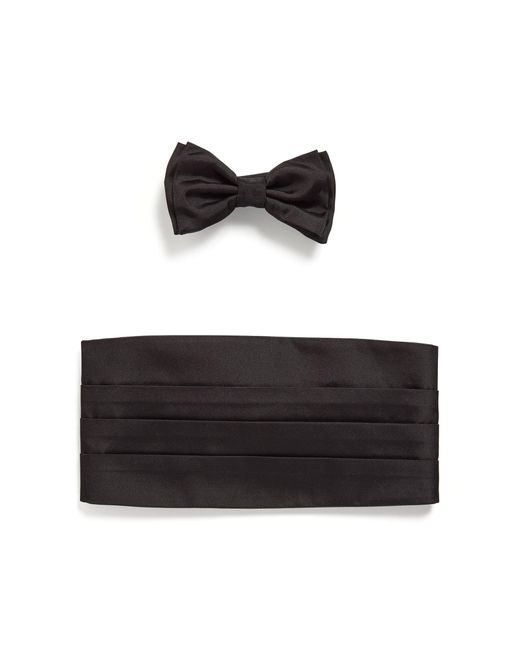 BOSS by Hugo Boss Black Bow-tie And Cummerbund Set In Silk: 'set Bow Tie + Cummerbund' for men