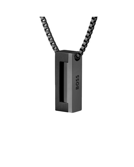Boss Metallic Brushed And Polished Necklace for men