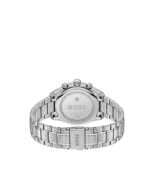 Boss Blue Grand Prix Stainless-Steel Watch With Dial for men