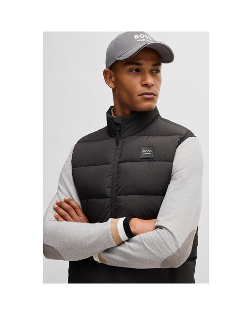 Boss Black Equestrian Waterproof Padded Gilet With Panel for men