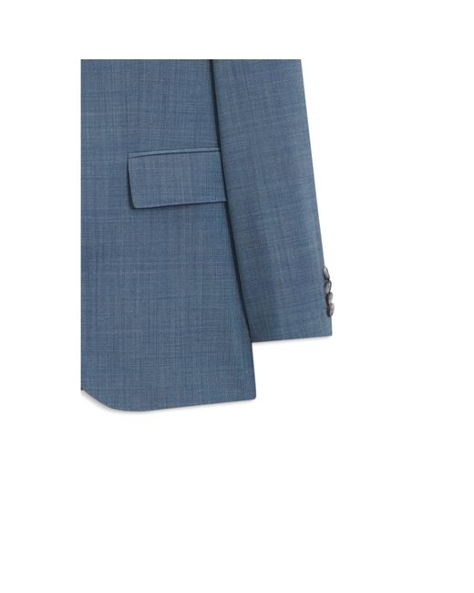 Boss Blue Three-Piece Regular-Fit Suit for men