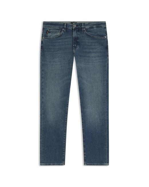 Boss Blue Tapered-Fit Jeans for men