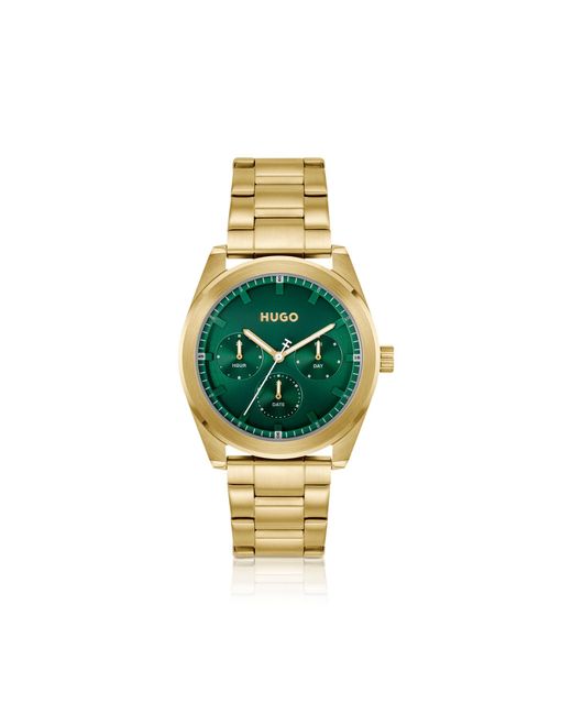 HUGO Metallic Tone Watch With Dial for men