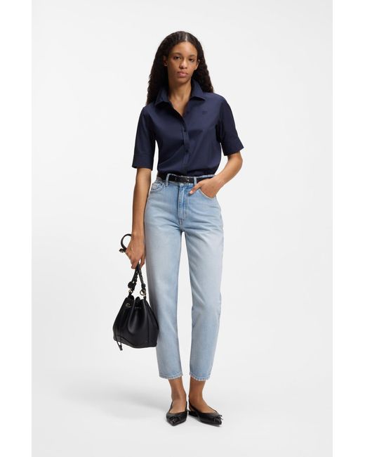 Camicetta Regular Fit di HUGO in Blue