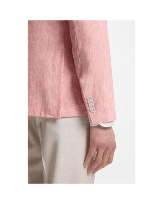 Boss Pink Slim-Fit Blazer for men