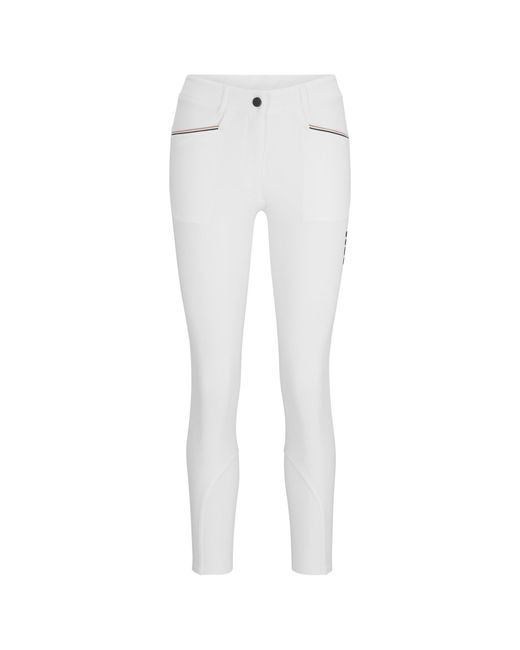 Boss White Equestrian Full-Grip Breeches