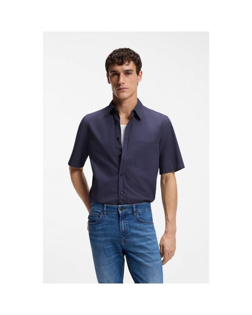 Boss Blue Regular-Fit Shirt for men