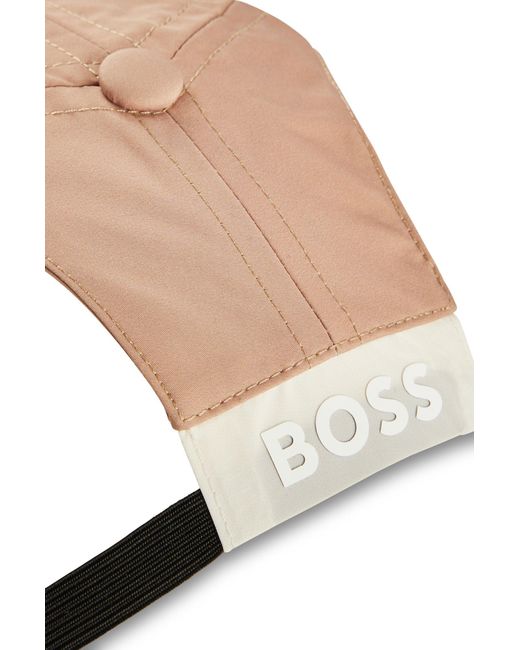 Boss White Dog Hat With Signature Details And Adjustable Band