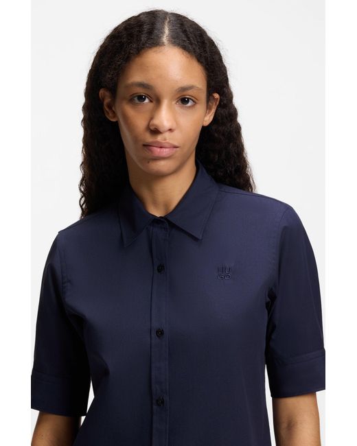 Camicetta Regular Fit di HUGO in Blue