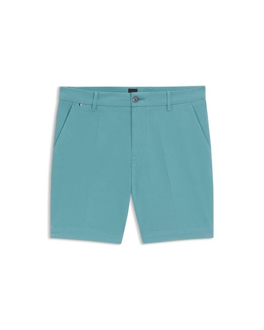 Boss Blue Slim-Fit Shorts for men