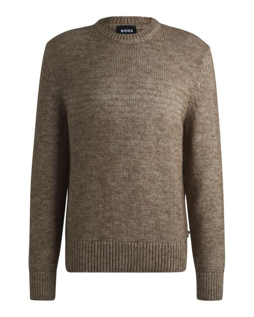 Boss Brown Selected By Beckham Sweater With Wool And Silk for men