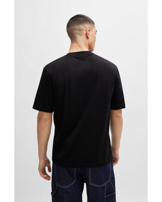 HUGO T-Shirt NILLUMI Regular Fit in Black für Herren