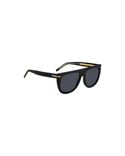 Boss Black Acetate Sunglasses With-Tone Hardware