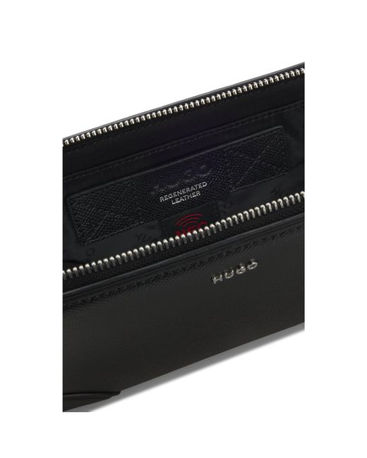 HUGO Black Crossbody Bag With Brushed Hardware for men