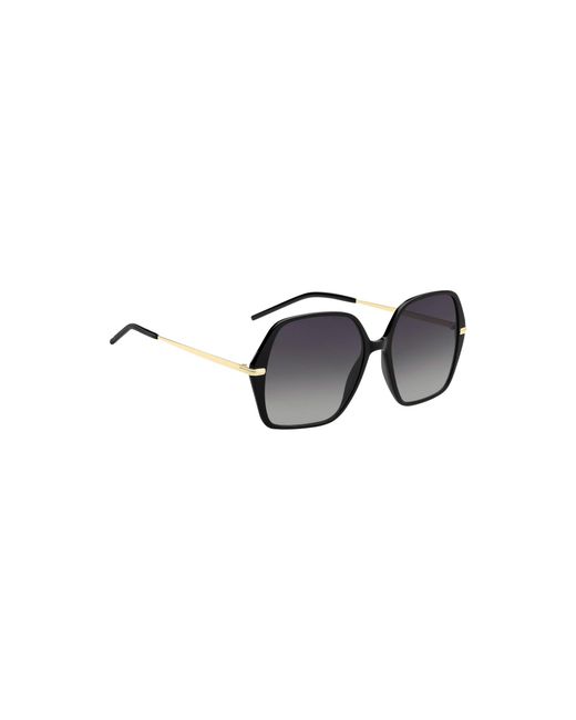 Boss Black Acetate Sunglasses With-Tone Temples