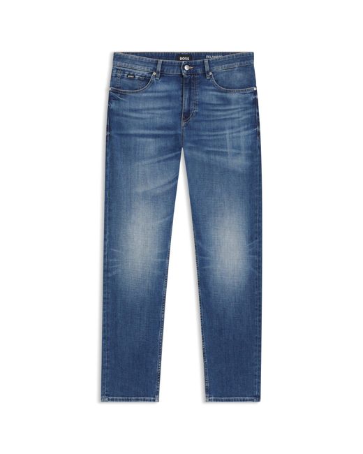 Boss Blue Delaware Slim-Fit Jeans for men