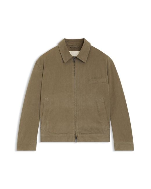 Boss Melierte Denim-Jacke Aus Baumwolle in Natural für Herren